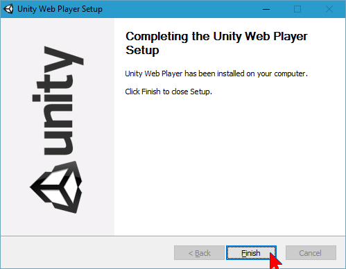 Nainštalovať Unity Web Player.